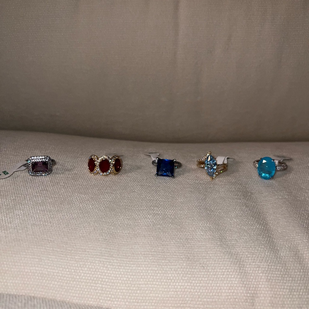 5 Beautiful Size 8 Rings.